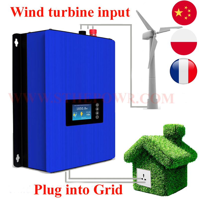 Grid Tie Inverter Limiter 2000W - 2000W 1000W Công Suất Gió Ren