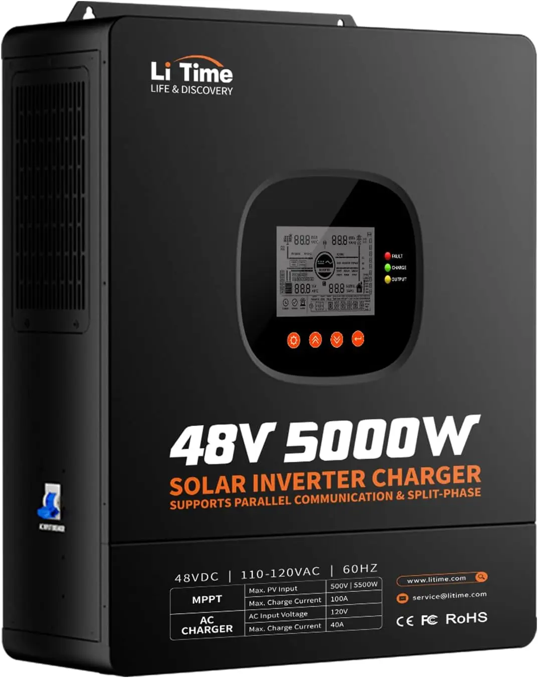 LiTime 5000W Pure Sine Wave In - đánh giá và giá Parallel Solar Inverter 48V 5000W Mppt