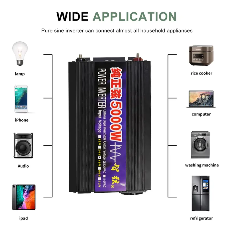 SMARAAD 5000W 12V 24V 48V DC t - đánh giá và giá Pure Sine Wave Inverter 5000W 48V 220V