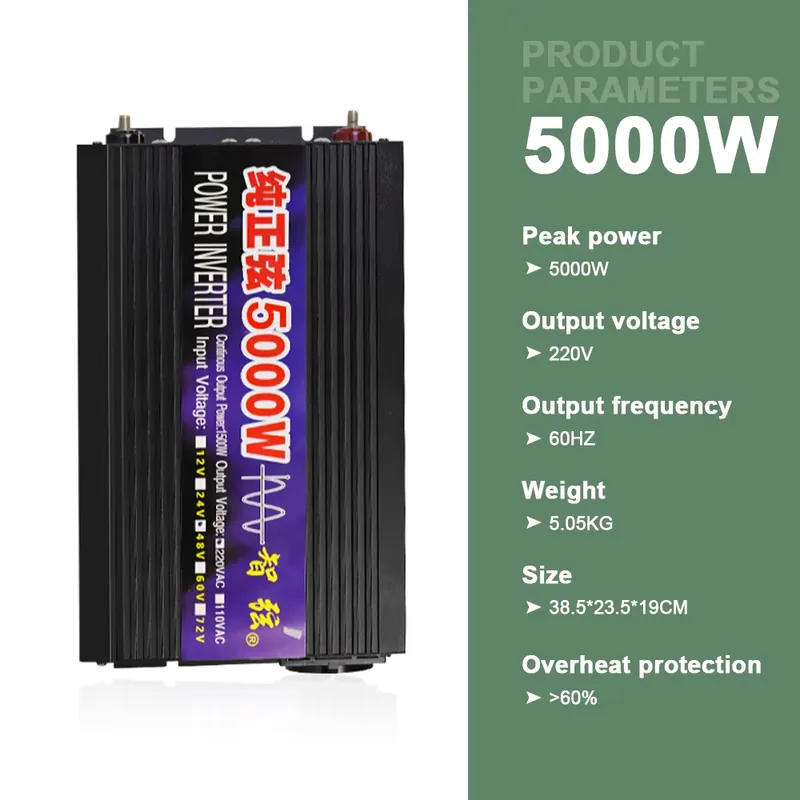SMARAAD 5000W 12V 24V 48V DC t - đánh giá và giá Pure Sine Wave Inverter 5000W 48V 220V