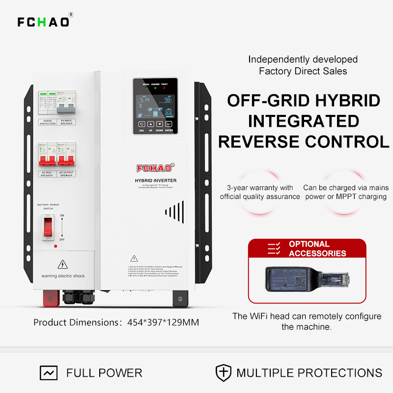 Fchao Solar Hybrid Inverter 3K - đánh giá và giá Hybrid Solar Inverter 5.5Kw Mppt 48V