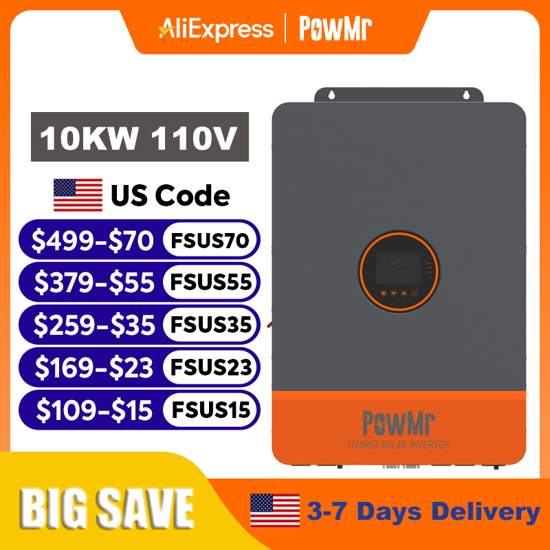 PowMr 16KW 10KW Split Phase In - đánh giá và giá Split Phase Inverter 10Kw 110V 220V